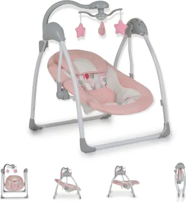 Produktbild von Cangaroo Babywippe elektrisch Jessica Spielbogen Musikfunktion Schaukelfunktion rosa