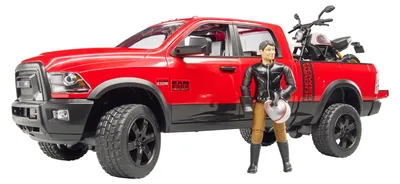 Produktbild von RAM 2500 Power Wagon mit Ducati Desert Sled und Fahrer