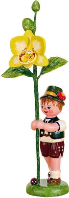 Immagine prodotto di Hubrig arte popolare 'Bambino fiore con orchidea - 11 cm'