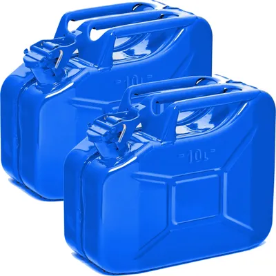 Produktbild von Oxid7® by BW Kraftstoffkanister Metall Benzinkanister 2x 10 Liter - Blau RAL 5005 - UN-Zulassung - Hergestellt in Europa