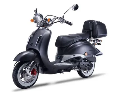 Produktbild von Motorroller Strada mit Top Case 125 ccm 85 km/h, Euro 5, mattschwarz, Sitzbank schwarz, GT Union