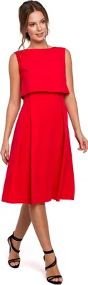 Produktbild von Makover Formelle Frauenkleider Krzys K005 rot L
