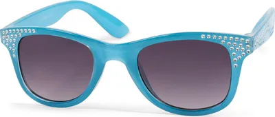 Produktbild von styleBREAKER Mädchen Nerd Sonnenbrille mit Strass, Kunststoff Rahmen und Polycarbonat Flachgläsern, Kinder 09020087