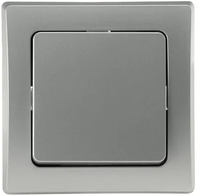 Produktbild von ChiliTec 22214 DELPHI Kreuzschalter 250V/ 10A, inkl. Rahmen, UP, silber