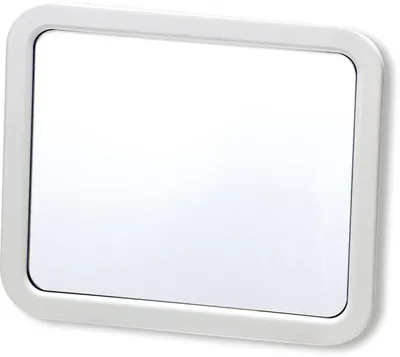 Magnetischer Spiegel rechteckig weiß 17,8 x 1,6 cm Wandmontage