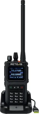 Produktbild von Retevis C1 Dualband-Funkgerät, 5W mit Rauschunterdrückung, 2-Wege-Radio mit großer Reichweite, IP67, wasserdicht, VOX, 1800 mA