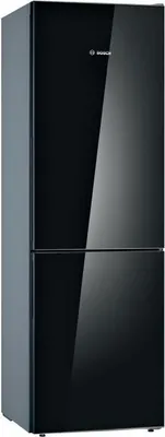 Image de Réfrigérateur Combiné BOSCH KGV36VBEAS, 307 L (213 + 94 L), Froid Low Frost, 60 x 186 cm, Noir