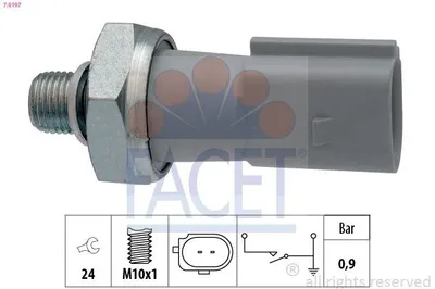 Produktbild von FACET 7.0197 Öldruckschalter Öldrucksensor für VW Golf V Schrägheck (1K1) Golf VI Variant (AJ5) für AUDI A4 Avant (8K5, B8) A6 Avant (4G5, 4GD, C7) Q5