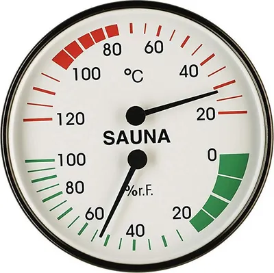 Produktbild von Infraworld Klimamesser 100 mm Durchmesser Saunazubehör Saunamessgerät S2212