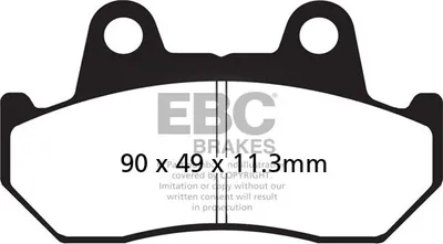 Zdjęcie produktu dla Klocki hamulcowe EBC FA069/3V V-PAD (kpl. na 1 tarcze)