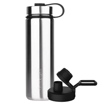 Produktbild von Edelstahl Thermo Trinkflasche noLimit 530ml - Doppelwandig + Gratis Sportdeckel