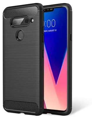 Obrázok produktu pre Puzdro na mobilný telefón pre LG V40 ThinQ, karbónový kryt ochranné puzdro shell bumper case