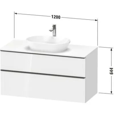 Produktbild von Duravit DE49690BD550000 DN KWTU WH 1200x550x664 Az 1 Ei mr Mt