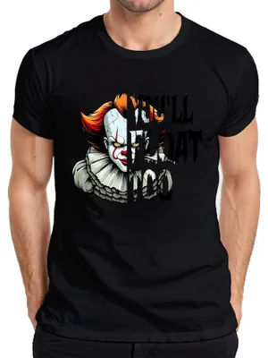 Obrázek produktu pro Pennywise Horor Klaun Scary Halloween Retro Vintage Scary Pánské tričko, černá, L