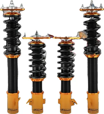 Produktbild von Gewindefahrwerk, höhenverstellbar 1-3”, 24 Stufen Dämpfereinstellung, Vorderachsfederhärte 9 kg/mm, Hinterachsfederhärte 7 kg/mm, Zwillingsrohr-Dämpfertyp