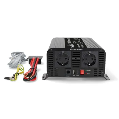 Produktbild von Nedis PIP100024FBK Wechselrichter reine Sinuswelle 24 V DC 230 V AC 50 Hz 1000 W