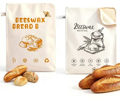 Bienenwachsbeutel XL 43x33 cm, 2er-Pack, wiederverwendbar