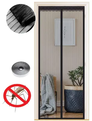 Obrázek produktu pro Magnetická síť proti hmyzu na balkonové dveře 95 x 200 cm s automatickým zavíráním