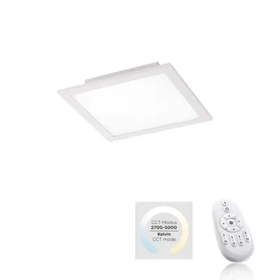 Image de Plafonnier LED, télécommande, intensité lumineuse variable, CCT, blanc, L 30 cm