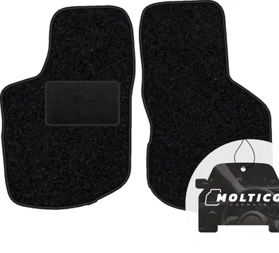 Produktbild von moto-MOLTICO Vorne Fußmatten Auto Velours Autoteppiche Schwarz Automatten Set 2-teilig passend für Opel Corsa B 1993-2000