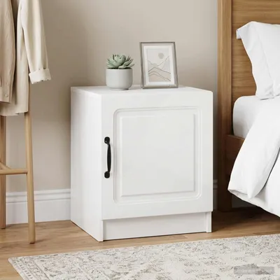 Immagine prodotto di Maison Exclusive - Comodini, set di 2 pezzi, bianco lucido, 43 x 34,5 x 47 cm