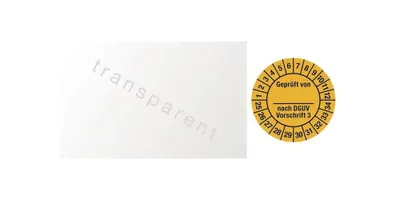 Produktbild von Mehrjahresprüfplakette B25xL60mm J.2025-2034 Folie
