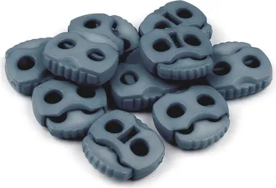 Produktbild von 10 Kordelstopper mit zwei Löchern 20x20mm, Durchzug 5mm - 35 Farben
