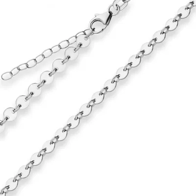 Produktbild von 4mm Plattenkette Silberkette Collier Halskette aus 925 Silber 36cm