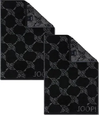 Produktbild von 2 Stück Joop! Gästetuch Cornflower 1611-90 Schwarz 30x50