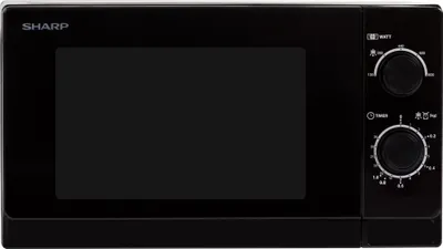 Produktbild von Sharp R200BKW Mikrowelle 20L Timer Schwarz Türbeleuchtung Mechanisch