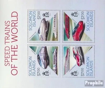 Produktbild von Briefmarken Salomoninseln 2013 Mi 2202-2205 Kleinbogen (kompl. Ausg.) postfrisch Züge