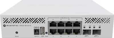 Immagine prodotto di MIKROTIK Mikrotik CRS310-8G+2S+IN: Smart Switch L3 Managed 2.5G Ethernet (100/1000/2500) Power over Ethernet (PoE) 1U Bianco