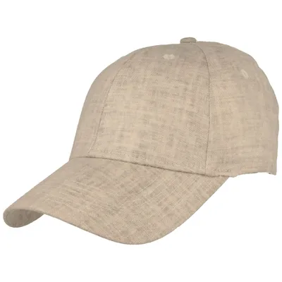 Damen Baseball-Cap aus Leinen und Baumwolle von Fiebig in grau