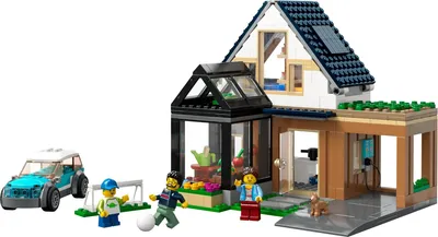 Zdjęcie produktu dla LEGO City Domek rodzinny i samochód elektryczny, Zestaw do budowania, 6 lat(a), Plastik, 0 szt., 960 g