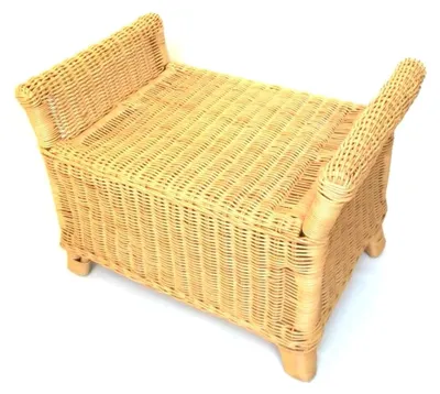 Produktbild von Sitzhocker, Fußhocker aus Rattan-Peddigrohr