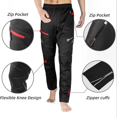 Obrázok produktu pre Rockbros, pánske cyklistické nohavice, dlhé, čierne, veľkosť XL - N/A