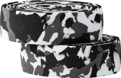 Produktbild von Fahrrad Lenkerband (Standard) mit Aluminium Lenkerstopfen, Farbe:Camo Black/White