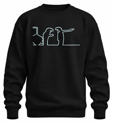 Imagen del producto de Sudadera con cuello redondo, diseño "La Linea Strichmännchen Balum Cavandoli", estilo dibujo animado, color , talla L