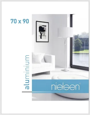 Produktbild von nielsen Aluminium Bilderrahmen Classic, 70x90 cm, Weiß Glanz