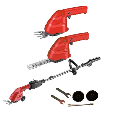 Produktbild von Heckenschere Kabellos, 2 in 1 Kleine Heckenschere & Akku-Grasschere, Hand-Rasentrimmer mit USB-Ladegerät, Leichte Gartentrimmer Kabellos für Hinterhof