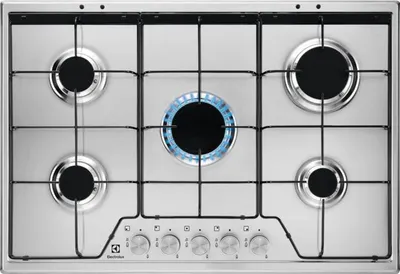 Produktbild von Electrolux KGS7524SX, Edelstahl, Integriert, 75 cm, Gaskochfeld, Edelstahl, 5 Zone(n)