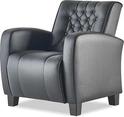Zdjęcie produktu dla Fotel Chesterfield 1-osobowy Nowoczesny fotel skórzany 1-osobowy zapinany na guziki