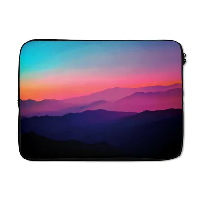 Produktbild von MuchoWow® Laptop Hülle 13 Zoll Bunter Nebel über den Bergen Laptoptasche - Laptophülle - Sleeve - Rundumschutz