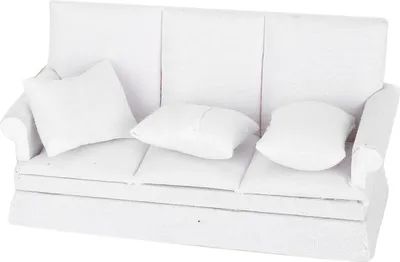 Zdjęcie produktu dla Sofa do domku dla lalek, sofa do domku dla lalek z poduszką, sofa do domku dla lalek 1:12, drewniana sofa do domku dla lalek, meble do salonu dla lalek