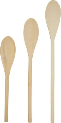 Produktbild von Kochlöffel-Set Holz 3tlg. ganz einfache ausführung 20 - 26 - und 30 cm