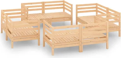 Immagine prodotto di vidaXL set salotto da giardino 8 pezzi in legno di pino massiccio