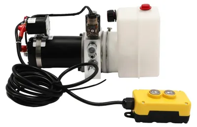 Zdjęcie produktu dla Pompa hydrauliczna, napięcie prądu stałego 12 V, moc 800 W, wydajność 1,1 cm³/obr., zbiornik oleju 1,5 l, wymiary 14 x 20 x 32 cm