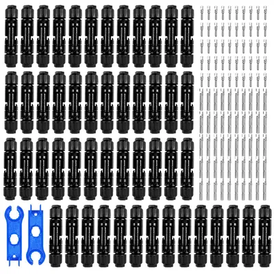 50 Paar Solarstecker, PV-Connector, IP67, mit 2 Schlüsseln