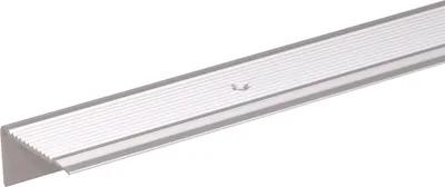 Produktbild von Alberts Treppenkanten-Schutzprofil | gebohrt | Aluminium, silberfarbig eloxiert | 1000 x 43 x 23 mm
