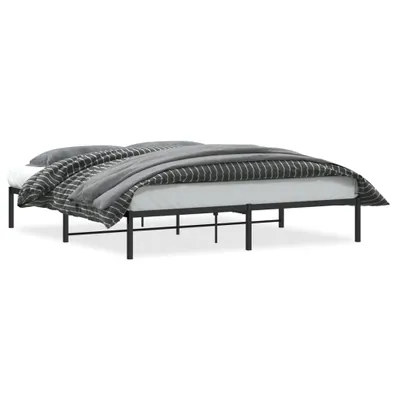 Produktbild von vidaXL Bettgestell Metall Schwarz 180x200 cm